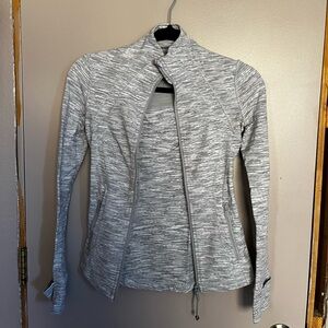 Lulu Lemon grey and white zip up jacket